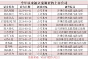 A股監(jiān)管風(fēng)暴來襲！近期多家上市公司被立案