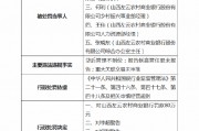 山西左云農(nóng)商行被罰80萬元：因報(bào)告制高管任職未報(bào)告，四名高管被警告