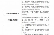 安盟財產(chǎn)保險有限公司被罰47萬元：關聯(lián)交易、關聯(lián)方漏報，EAST數(shù)據(jù)存在錯報