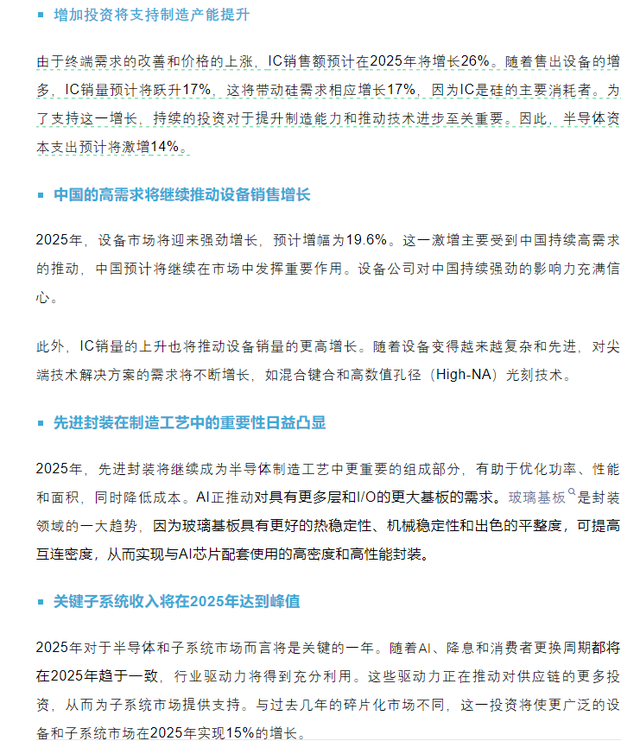 繼續(xù)看多半導(dǎo)體！機(jī)構(gòu)預(yù)期2025年資本支出激增 中芯國際漲超6%