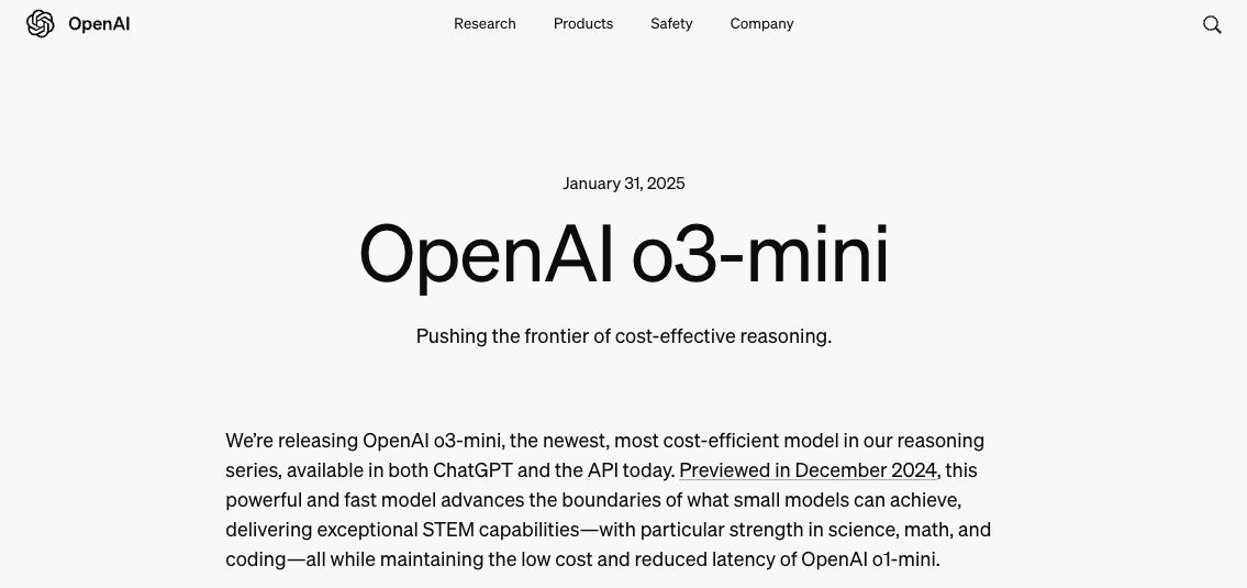最新！OpenAI上架推理模型o3-mini，首次向免費(fèi)用戶開放！AIME測試中，o3-mini最高準(zhǔn)確率達(dá)87.3%