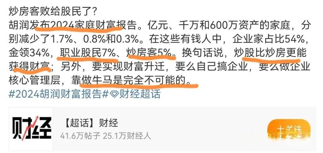 中國(guó)超高凈值家庭中，職業(yè)股民占比14%